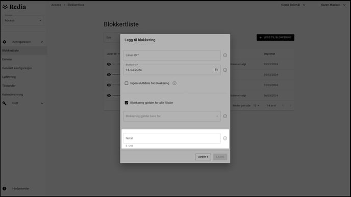 Admin-NORSK-Access-Blokeringsliste---note