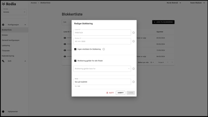 Admin-NORSK-Access-Blokeringsliste---rediger