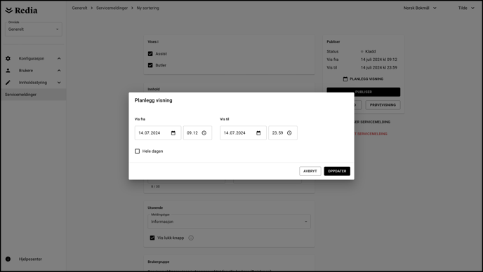 Servicemeddelelser 5 - NO